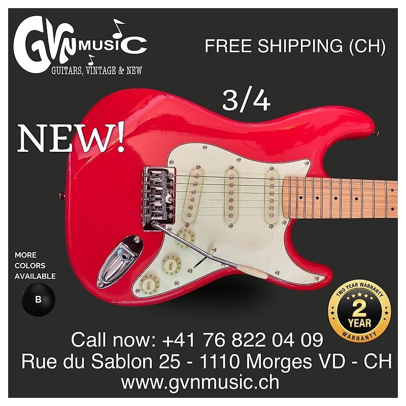 Electric Red Guitar 3/4 for Kids. Perfect First Guitar!